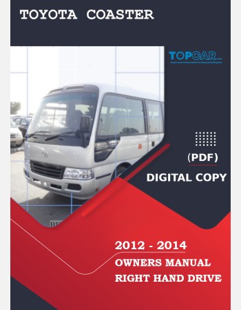 toyota coaster 2012 2013& 2014 owners manual in english